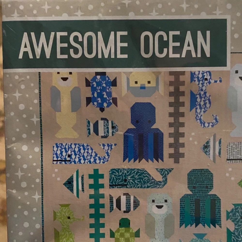 Harman Ocean Quilt Pattern package with Colorful Creatures